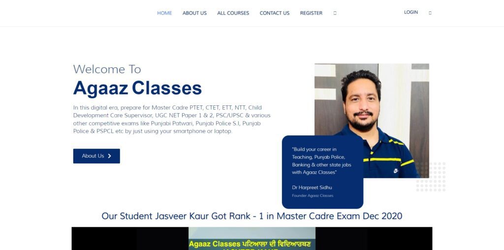 Agaaz Classes Website By Digitalness